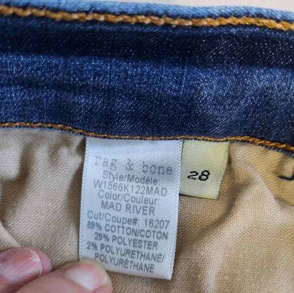 Rag & Bone Blue Skinny Jeans size 28 - Picture 2 of 9
